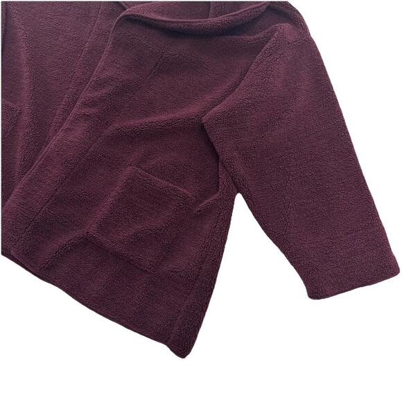 Koolaburra By UGG Sherpa Open Front Cardigan Jacket Womens 3X Maroon Sweater - Picture 2 of 14